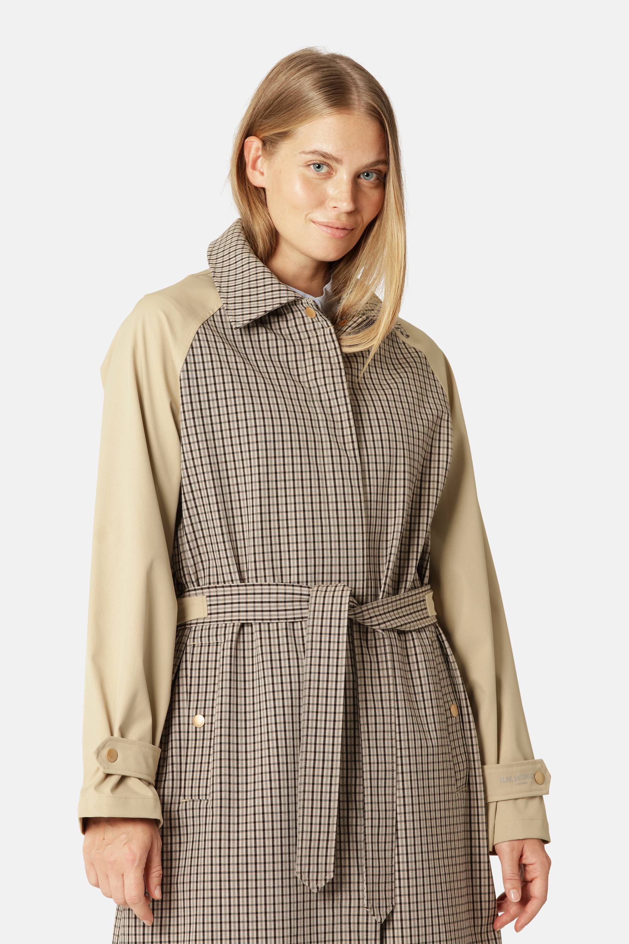 Trench Raincoat - White Pepper